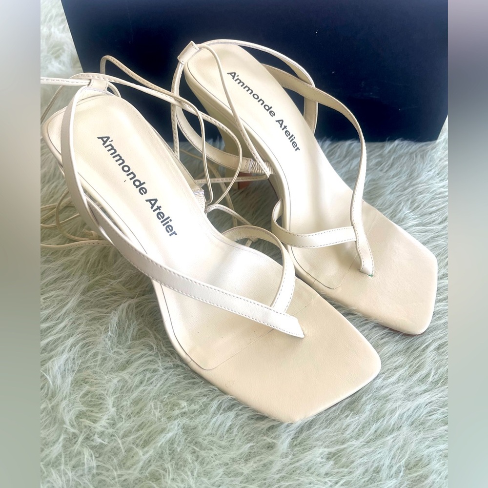 A’mmonde Atelier beige wedge sandals. New in size 7.5
